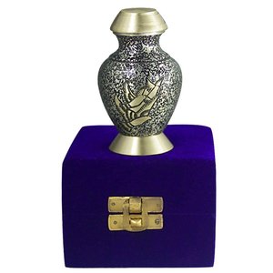 Arcodia Hand Engraved Brass Cremation Urn Mini American Style Burial Urn <b>for</b> Child <b>Ashes</b> Funeral Supplies - Product Image 1
