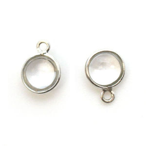 Petite taille 925 en argent Sterling breloques forme cristal connecteurs pour bricolage minimaliste blanc fabrication de bijoux pendentif Bracelet - Product Image 1