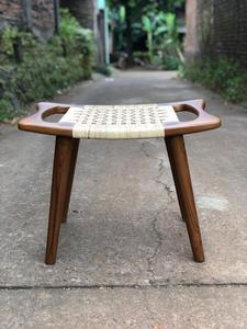 Silla de mimbre tejida antigua moderna, muebles de hotel de interior de madera de teca para dormitorio, sala de estar, parque, sillas traseras de caña de alta calidad - Product Image 3