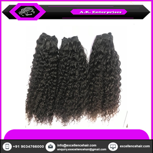 Venta al por mayor de 30 pulgadas de la Virgen DE LA India Remy Extensiones de cabello de trama doble Negro natural de caída libre de primavera Curl Estilo de cabello humano - Product Image 2