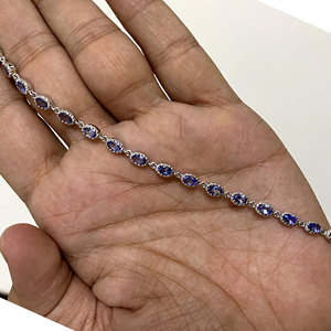 Bracelets faits à la main en pierres précieuses tanzanite de haute qualité au design moderne Bijoux en argent sterling 925 Produit en vrac Forme personnalisée - Product Image 3