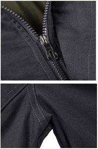 Chaqueta Deportiva de Invierno para Hombre, 100% Algodón, Color Sólido, Estilo Vintage, Informal, de Alta Calidad, Cuatro Bolsillos, Servicio OEM - Product Image 2