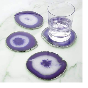 Posavasos de cristal de cuarzo irregular para vino y té, rebanada de ágata de Color aleatorio, decoración de hogar, oficina, Hotel, adornos, alfombrillas y almohadillas - Product Image 2