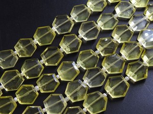 ลูกปัดคริสตัลเหลี่ยมเพชรพลอยควอตซ์มะนาวอัญมณีหลวมสำหรับทำเครื่องประดับมีสีเหลืองทองน้ำเงินหนึ่งเส้น - Product Image 5