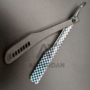 Top qualité barbier rasage rasoirs rasoir droit Shavette Abs manche en plastique poids léger lame en acier inoxydable rasoir turc - Product Image 1