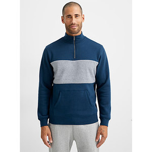 Sudadera con capucha para hombre, de manga larga y media cremallera, cuello frontal, multicolor, nueva moda de invierno - Product Image 1