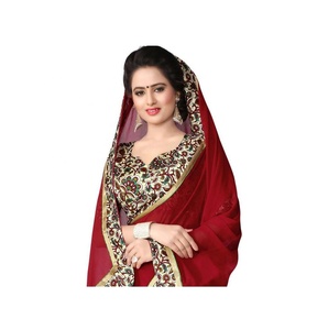 Self Designed Party Wear Designer Saree brodé en soie avec chemisier pièce femmes adultes lavable inde et Pakistan soutien 500 - Product Image 2
