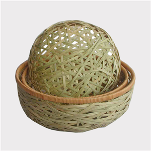 Panier de rangement sec/panier en bambou rectangulaire et rond/plateau en osier, rangement et organisation de la cuisine à domicile, artisanat fabriqué au Vietnam - Product Image 5