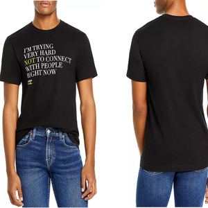 T-shirt noir en coton pur, col rond, style décontracté, impression sérigraphique, sur mesure OEM, pour garçons/hommes, selon les exigences du client. - Product Image 6