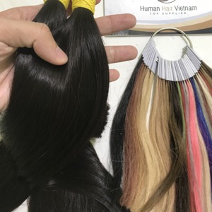 Cabello humano de doble estiramiento, cabello lacio a granel, 2 colores, vietnamita, cutícula virgen, Alineación - Product Image 5