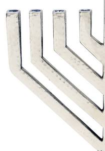 Modern Handmade Menorah <b>Hammered</b> Pewter Silver Tree Life Polished Finish Candle Stand Home Use Metal Hanukkah <b>Holder</b> Aluminium - Product Image 2