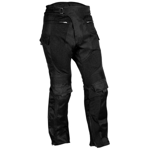 Pantalon d'équitation de moto en textile cargo noir de haute qualité 100% polyester avec fermeture à glissière à la taille moyenne-Service OEM disponible - Product Image 1