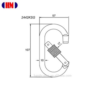 ผู้ผลิตคาราไบเนอร์เหล็ก OEM/ODM จากไต้หวัน รับน้ำหนักได้ 22kN ขนาด 17 มม. ได้รับการรับรองมาตรฐาน CE EN 362 - Product Image 2