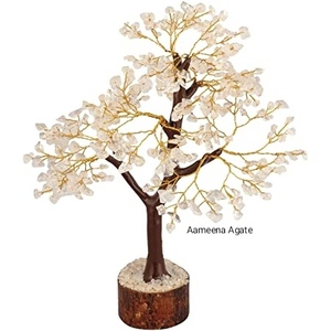 Arbre en pierre précieuse d'aventurine jaune et d'agate, guérison naturelle, amour, décoration d'intérieur, fait main, meilleure qualité - Product Image 3