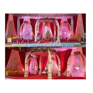 Mandap tradicional de elefante con temática de boda de la India real, mandalas de elefante colmillo para boda - Product Image 1