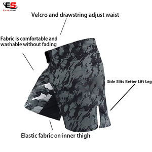 Short d'entraînement MMA extensible à 4 voies, Logo imprimé personnalisé, pièces - Product Image 4