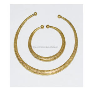 Ensemble de bijoux Antique pour femmes, collier ras du cou en laiton antique pour femmes - Product Image 4