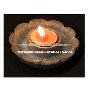 Candelabro de piedra Natural hecho a mano para decoración del hogar - Product Image 1