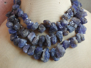 Pepitas de briolette azules de losa rugosa Natural de tanzanita, 10 pulgadas de largo, 15-8MM, minerales crudos sueltos aproximados para la fabricación de joyas - Product Image 6
