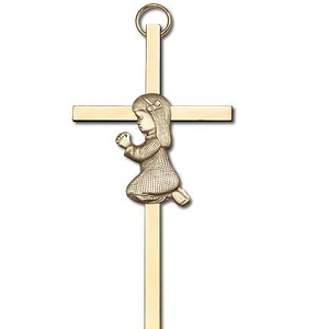 Colgante de pared de latón dorado para iglesia de niñas, suministros de Iglesia chapados en níquel, Brassworld, India - Product Image 1