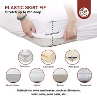Cooling Matratze Pad Queen Size, extra dicke Matratze Topper, Pillow Top Matratze Pad Cover mit Daunen Alternative Fill