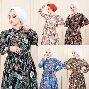 新シーズン女性用控えめなイスラムビスコースAbaya Kaftanチュニック着物ヒジャーブドバイアラブイスラム教徒ファッショントルコ品質ヒジャーブ