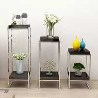 Support de fleurs en acier inoxydable, écologique et durable, style américain, multi-usages, étagère de sol pour jardin, maison, pépinière, vente en gros