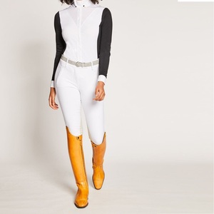 Camisa ecuestre ventilada para mujer, transpirable, reconfortante, ajuste, ropa personalizada, venta al por mayor a granel, camisetas para montar a caballo - Product Image 3