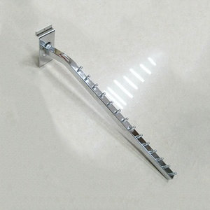 Sắt Kim Loại May mặc đá đen tường chủ với Chrome mạ bền slatwall <span class=keywords><strong>Hooks</strong></span> cho cửa hàng quần áo hiển thị - Product Image 3