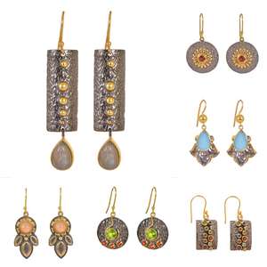 Pendientes colgantes chapados en oro de 18 quilates a la moda, joyería de gota elegante para mujeres y niñas, regalo de boda, respetuoso con el medio ambiente, Plata de Ley 925 - Product Image 2