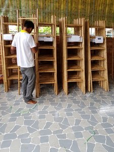 Échelle en bambou portable et légère, support pliable en forme de A pour plantes, porte-serviettes en bois durable pour usage intérieur et extérieur - Product Image 3