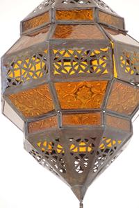 Lanterne décorative a la main marocaine en verre, 5xl, en forme de diamant, octogonale, de très bonne qualité, nouveauté - Product Image 4