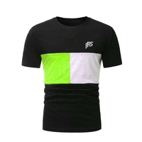 T-shirt à manches courtes en coton/polyester tricoté avec logo personnalisé, col rond, coupe classique pour homme, respirant et à séchage rapide, unisexe, fabriqué au Pakistan