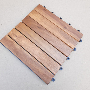 Azulejos de cubierta de madera de acacia sólida de Color personalizado marrón entrelazado de diseño moderno 300x300x24mm suelo antiarañazos a prueba de agua para - Product Image 4