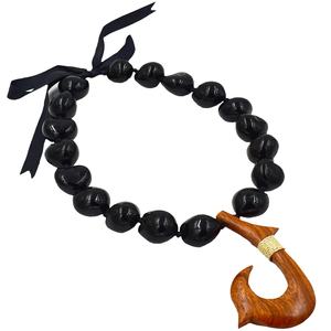 ハワイアン ククイナッツ ネックレス、様々な形の木製ペンダント付き、ネックレスギフトアクセサリー、ユニセックス向けジュエリーネックレス - Product Image 4