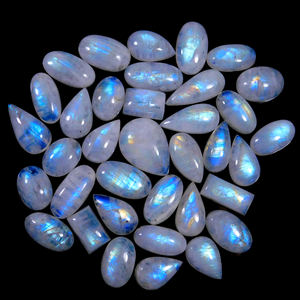 Bagues ouvertes en pierre de lune, Grand cabochon en jaspe, Cabochon en cornaline orange, Bijoux en pierre de lune, Pierre précieuse naturelle en jade ronde en vrac - Product Image 5