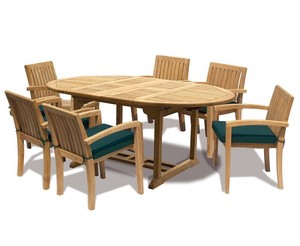Modern <b>Foldable</b> Solid Wood Dining <b>Table</b> Set for <b>Garden</b> & Park Use - Product Image 1