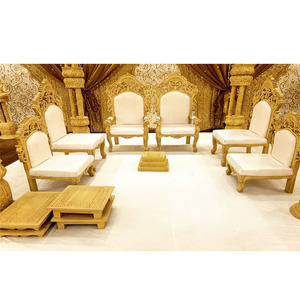 Ensemble de meubles de mandap de mariage design, prix inférieur, mandap en bois, chaises Vidhi, ensemble de chaises traditionnelles de mandap de mariage Vedi, Australie - Product Image 1