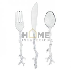 Ensemble de 3 pièces de couverts modernes faits à la main au design unique et élégant, grand ensemble de couverts pour la cuisine, accessoires et fournitures - Product Image 6