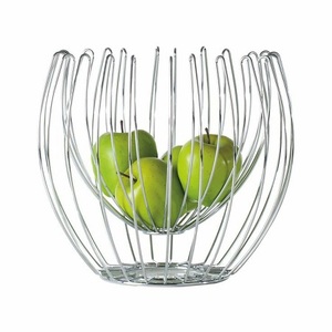 Hot Selling 2025 Modern Design Nickel Plated Handcrafted Wire <b>Fruit</b> <b>Storage</b> Basket - Product Image 3