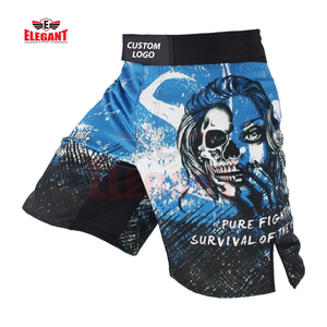 MMA <b>Shorts</b> custom design 100% <b>polyester</b> sublimation printed Breathable MMA Fighting <b>Shorts</b> Pakistan Men Wear Fighting <b>Shorts</b> - Product Image 5