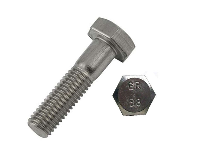 Stainless Steel A2 A4 DIN931 Partial Half Thread Hex Bolt And Nut And Washer