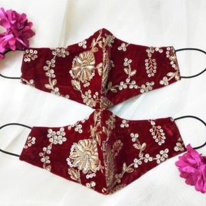 2025 elegante Zardozi bordado cara accesorios elegante fiesta desgaste y boda diseño étnico para ocasiones especiales - Product Image 1