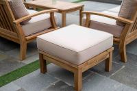 Meilleur Fauteuil d'extérieur minimaliste en bois avec coussin pour hôtel et appartement