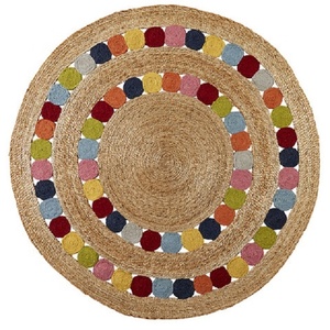 Braided Rug Carpet Play Area <b>Mat</b> Carpet New Jute & Wool for Living Room and Kid Design Multi Color Custom Polybag Teen Plain 10F - Product Image 1