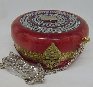 Hot Product Red Resin Acrylic Round Box <b>Clutch</b> & Purse - Product Image 6