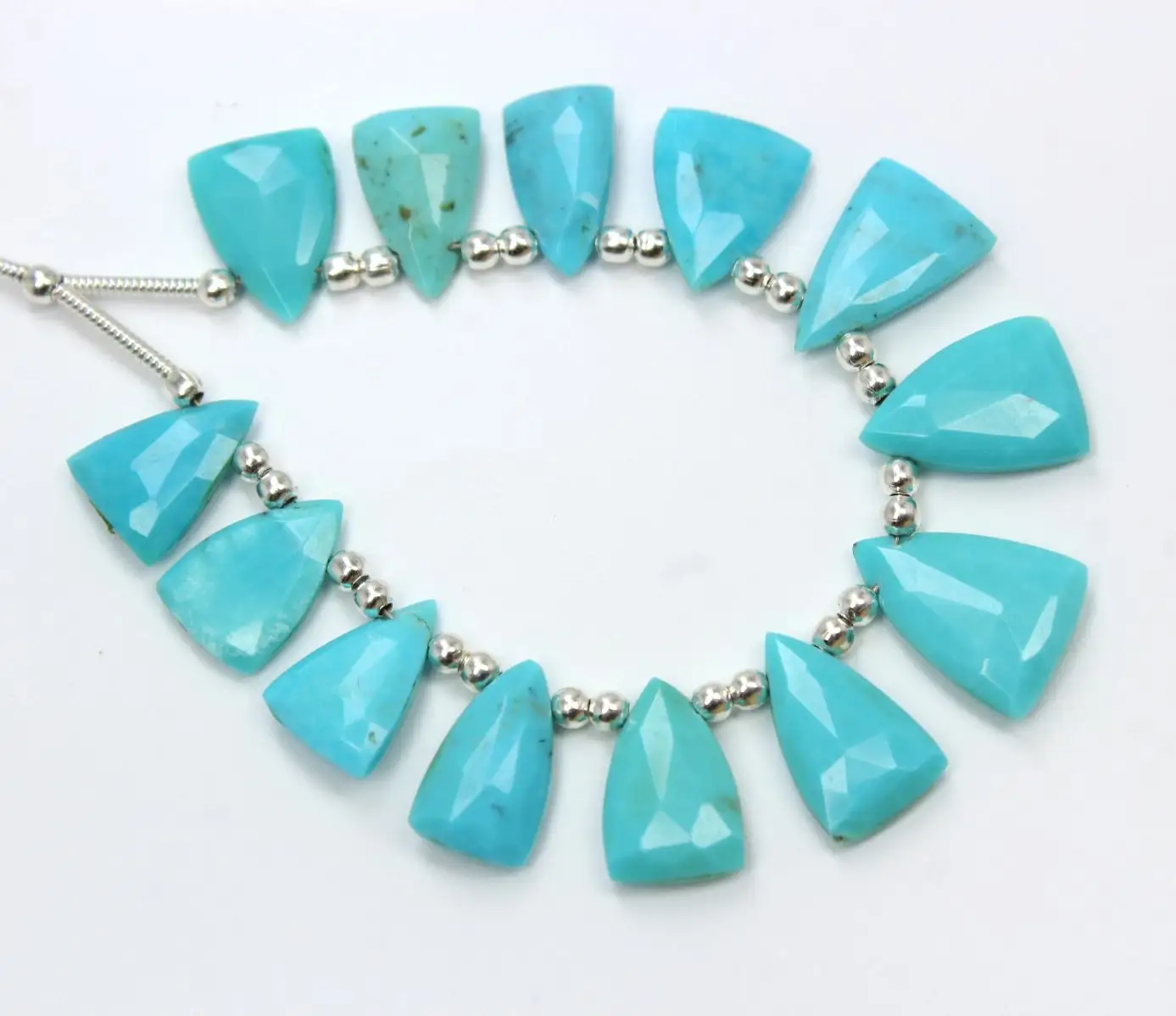 Natural Sleeping Beauty Arizona Turquoise Faceted Size 9X6MM To 11X8MM Beads