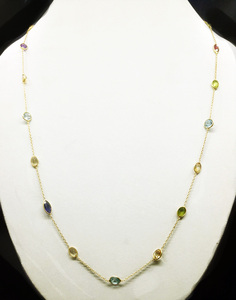 Colliers en améthyste léger, argent Sterling 925, plaqué or, vente en gros, bijoux multicolore, pierres précieuses, usage quotidien, vente en gros - Product Image 1