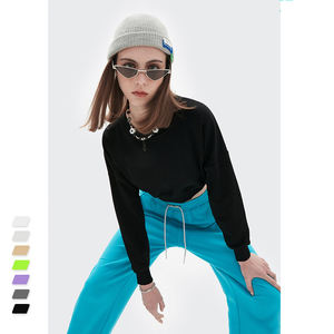 customize logo winter Woman plus size Streetwear <b>Hoodie</b> blouse <b>Crop</b> Top <b>zip</b> <b>up</b> designer Pullover Hoodies for women - Product Image 4