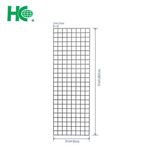 Black <b>metal</b> wire hanging <b>grid</b> <b>panel</b> - Product Image 5